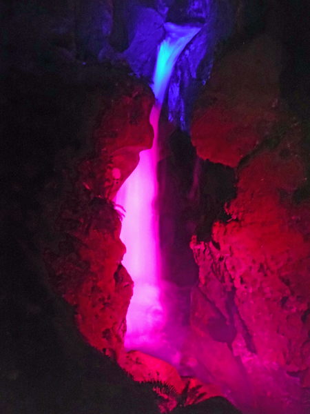 Ladder Creek Falls at night
